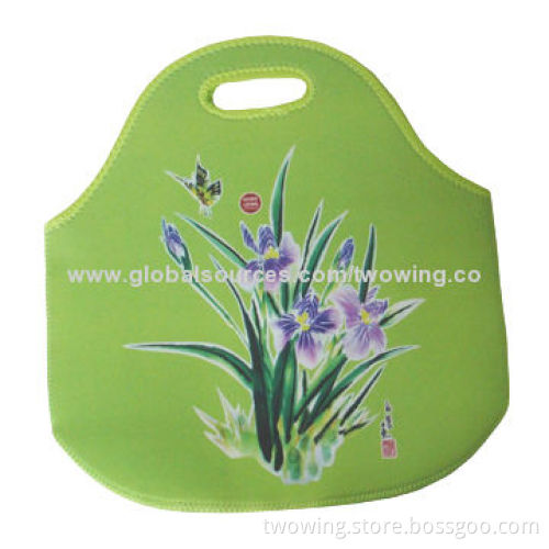 Lunch bag, neoprene fabric, with print